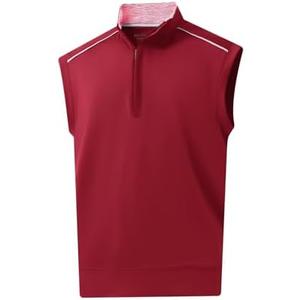 Rouen Mens Vests Outerwear Lightweight Moisture Wicking Midlayer Sleeveless Sports Golf Quarter Zip Pullover Mens Vest Size L