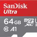 SanDisk 64GB Ultra microSDXC UHS-I Memory Card with Adapter - Up to 140MB/s, C10, U1, Full HD, A1, MicroSD Card - SDSQUAB-064G-GN6MA [New Version]