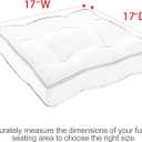 Favoyard Patio Cushions 17 x 17 Inch Indoor & Outdoor Chair Cushions Water-Resistant Seat Cushion for Patio Furniture 3-Year Color Fastness Square Tufted Couch Chair Pads with Ties, 2 Pack, Red