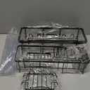 Veken Shower Caddy 6-Pack, Advanced Rustproof Design, No Drilling Adhesive Shelves, Rack with Soap Holder, Large Capacity Bathroom Organizers and Storage, Wall-Mounted Kitchen & Home Decor (Black)