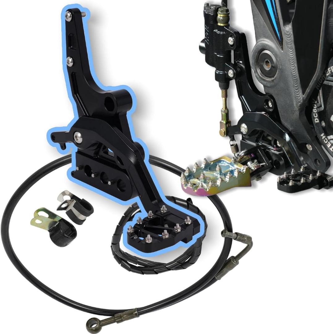 CHANGCHENG Dirt Bike Foot Pedal Lever Kit Aluminum CNC for Talaria Sting MX3 MX4 Electric Dirt Bike, Black