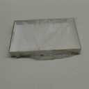 Henilosson Serving Tray with Handles, Modern Decorative Tray for Coffee Table, Plastic Rectangular Tray for Ottoman, Bathroom Vanity Tray, Decor, 15.95 x 10.4 x1.58 (White+GL)