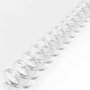 Binditek 50 Pack Plastic Spiral Binding Coils, 6mm(1/4"), 30 Sheet Capacity, 4:1 Pitch, Clear, 48Loops, for Letter Size, for Students and Coworkers