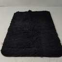 OLANLY Black Bathroom Rug 30x20, Extra Soft Absorbent Chenille Bath Rugs, Rubber Backing Quick Dry, Machine Washable Bath Mats for Bathroom Floor, Tub and Shower, Home Decor Accessories