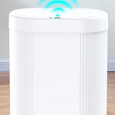 1 Pack 5 Gallon Bathroom Trash Can with Lid, Automatic Motion Sensor White Trash Can, Touchless Slim Waterproof Garbage Bin for Kitchen, Bedroom, Office, and Bathroom