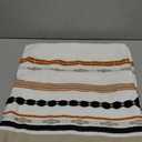 Boho Pillow Covers 18x18 Square Farmhouse Decorative Cushion Case Striped Square Cushion Cover Cozy Soft Neutral Throw Pillows Protector Modern Decorative for Couch Sofa Bed, Set of 2 (Orange)