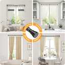 Tension Rods for Windows 28 to 48 Inch - Black Tension Curtain Rod | Spring Tension Rod, No Drill, Non Slip, Adjustable Curtain Rods