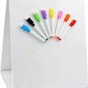 Magnetic Tabletop Desktop Easel &Whiteboard with Bonus 8X Dry Erase Markers. Double Sided and Self-Standing (16 X 12.5)