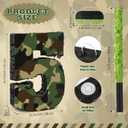 Camo Number Piñata Decorations 16 Inch Camo Birthday Party Piñata with Blindfold Stick and Confetti Set for Military Birthday Army Hunting Party Supplies Game Props(Number 5)