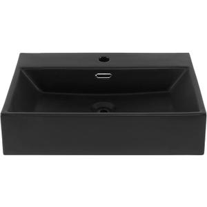 Claire 24" Rectangle Wall-Mount Bathroom Sink in Matte Black