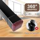 OCONDA 20 Pcs Chair Leg Floor Protectors for Hardwood Floors, Black Rubber Furniture Sliders with Felt, Silicone Furniture Leg Caps Covers (Fit Square Diameter:1-1/16" to 1-7/16")