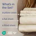 Cal King Size 4 Piece Sheet Set - Comfy Breathable & Cooling Sheets - Hotel Luxury Bed Sheets for Women & Men - Deep Pockets, Easy-Fit, Soft & Wrinkle Free Sheets - Off White Oeko-Tex Bed Sheet Set