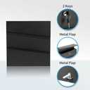 Wall-Mount Mailbox with Lock and Keys, Security Key Drop Box for House Outside, Locking Postbox, Steel Metal Rust-Proof Mail Box, 11.02 x 11.02 x 4.33 Inch, Black, MD002