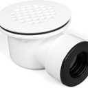 1-1/2" Side Outlet Shower Drain with Perforated Strainer, Low Profile Shower Drain Trap, PVC Shower Base Drain, Prevent Clogs & Odors, Creating Walk-in Showers