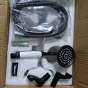 Clawfoot Tub Faucet Kit Wall Mount Bathtub Faucet with Handheld Shower, Vintage 3 Handle Tub Faucet Set with Shower Diverter 3-9 Center, Matte Black