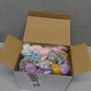 24 Pack Easter Egg Fillers with Easter Bunny Plush Easter Eggs with Toys Inside, Mini Easter Stuffed Animals Easter Eggs Hunts Party Favors Easter Basket Stuffers for Kids Toddler Teens Boys Girls