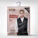 Spooktacular Creations Halloween Victorian Steampunk Gothic Suit Vest for Men, Classic Black Waistcoat Sleeveless for Cosplay (Black, XXL)