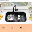 31 Inch Black Undermount Sink Stainless Steel-Bokaiya 31x18 Kitchen Sink Undermount Black Stainless Steel Sink 16 Gauge Single Bowl Kitchen Sink with Dish Grid