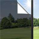 Haton Window Privacy Film One Way Window Tint for Home, Sun UV Blocking Heat Control Reflective Mirror Tinting Film See Out Not in Office Door Coverings, Black-Silver 23.6" x 78.7"