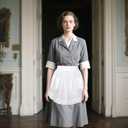 2 Pcs Womens White Waist Apron with Pockets Vintage Half Apron Maid Outfit for Waitress Servant Halloween Cosplay