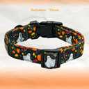 Elegant little tail Halloween Dog Collar, Pumpkin with Ghost Print Black Halloween Pet Collars Cotton Soft Sturdy Puppy Collars Holiday Female Adjustable Collar for Large Dogs (Large (Pack of 1))
