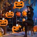 2 x 6 Pieces 30 Inches Halloween Pumpkin Foil Balloons Decorations, Large Scary Jack-O'-Lantern Design Mylar Balloons for Spooky Trick-or-Treating, Haunted House, and Halloween Party Supplies