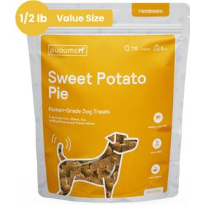 Sweet Potato Dog Treats Organic Ingredients Grain Free Non-GMO Highly Digestible Dog Biscuits Made in USA (8oz) (8 Ounce (Pack of 1)), Best By: 12 2026