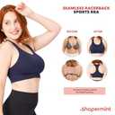 SHAPERMINT Sports Bras for Women - Workout Bras for Women, Plus Size Sports Bra, Workout Tops for Women High Support (Black, XXXL)
