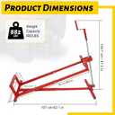 Riding Lawn Mower Lift Jack Telescopic Maintenance Jack with 882 Lbs Weight Capacity, Lawn Mower Lift for Lawn mowers and Garden Tractors with Manual Handle
