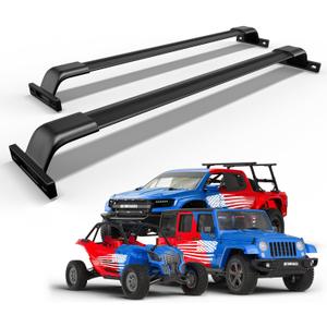 260lb Roof Rack Cross Bars for 2015-2020 Chevy Chevrolet Tahoe & Suburban, GMC Yukon, Cadillac Escalade, Matte Black Heavy Duty Aluminum Cargo Crossbar(ONLY FIT Factory Flushed Side Rails)