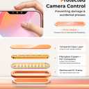 Maledan for iPhone 17 Pro Max Case - Clear Magnetic 17 Pro Max Phone Case with Magsafe, Camera Control, Aluminum Camera Frame, Military Grade Protection Phone Cover for iPhone 17 Pro Max Clear Orange