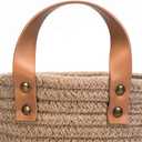 Wall Hanging Storage Baskets - Small Cotton Rope Woven Closet Storage Bins-Shelf Basket Organizer for Plants, Towels,Toys - 6.3" x 7" (Jute)