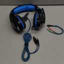 BENGOO G9000 Stereo Gaming Headset for PS4 PC Xbox One PS5 Controller, Noise Cancelling Over Ear Headphones with Mic, LED Light, 7.1 Surround Sound, Soft Memory Earmuffs for Nintendo Xbox Series X|S (Blue)