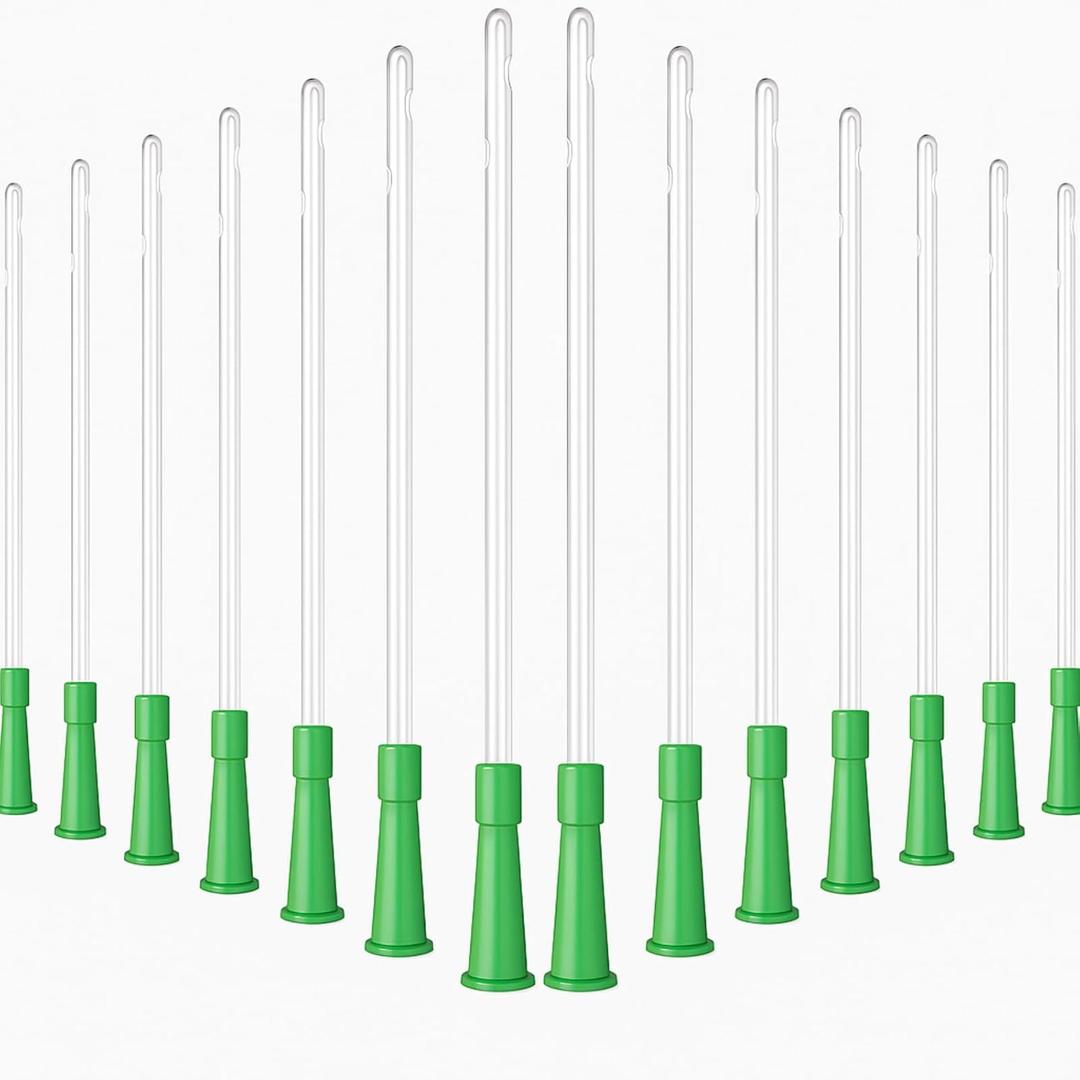 Nuanchu 200 PVC Replacement Tubings Supplies Tubes Kit Clear Replacements Hose with Flexible Rounded End for Smooth Insert (14 FR)