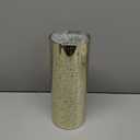 WGVI Hurricane Candle Holder Sleeve, W: 4", Ht: 12", Gold Speckled Glass Cylinder Open Both Ends, Chimney Tube Shade, 1 Piece