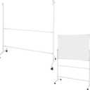 Lincia Adjustable Whiteboard Easel Stand Only Large Mobile Rolling Whiteboard Stand on Wheels Double-Sided Standing Dry Erase Board Mounting Brackets for Home Office Classroom School