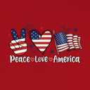 4th of July Shirts Women:Premium Cotton Crewneck USA American Flag Patriotic Short Sleeved T-Shirt (Gray, L)