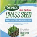 Scotts Turf Builder Grass Seed Kentucky Bluegrass Mix with Fertilizer and Soil Improver, Grows Dense, Green Turf, 5.6 lbs.
