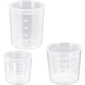 11 x DTDNZKN 3 Pack Measuring Cup Set, Includes 1 Oz (30 Ml), 2 Oz (60 Ml) and 3.4 Oz (100 Ml) Plastic Liquid Measuring Cups- Baking, Cooking, Mixing & Measuring Cups