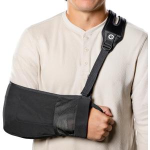 HealJoy Pro Arm Sling with Split-Strap Support Ergonomic Shoulder & Arm Brace, Lightweight Breathable Mesh, Adjustable Left or Right, Pain-Relief Comfort for Men & Women, 'Black'