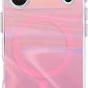 Case-Mate Soap Bubble iPhone 17 Pro Case [Compatible with MagSafe] - Stylish Phone Case for Women with 12ft Drop Protection - Premium Magnetic Cover for iPhone 17 Pro - Peach Iridescent