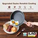SENSARTE Nonstick Frying Pan Skillets, Swiss Granite Coating Omelette Pans, Healthy Cookware Chef's Pan, Free of Intentionally Added PFOA (8 Inch Frying Pan and 3.5QT Saute Pan), 8 Inch+3.5qt W/ Lid