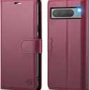 Wallet Case for Google Pixel 8 Pro 5G, RFID Blocking Credit Card Holder, PU Leather Folio Flip Kickstand Protective Shockproof Cover for Pixel 8 Pro (Red)