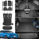 Floor Mats Set Cargo Mat with Backrest Mats for 2024 2025 2026 Chevrolet Chevy Equinox EV Car Mat Accessories, All Weather TPE Trunk Mat Cargo Liner and Door Sill Protector (Floor Mats Set)