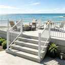 Deck Railing Kit for Deck, Porch, Patio & Balcony(White-Stair, 4FT)