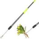Weed Puller Tool, 48" Long Handle Weeder Puller Tool with Soft Foam Grip, Upgrade V-Shaped Forks Weed Remover Tool for Easy Weed Removal & Deeper Root Digging Gardening Hand Tools