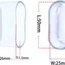 Flyshop 16Pcs Oval Chair Leg Caps Flexible PVC Chair Leg Floor Protectors Transparent Furniture Table Leg Covers, 25 x 50 mm, 1" x 2"