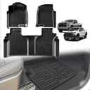 TripleAliners Truck Mat Compatible with 2019-2026 Chevy Silverado/GMC Sierra 1500 & 2020-2026 2500/3500HD Crew Cab Accessories, Floor Mats Heavy Duty Custom Fit All Weather Protection TPE Pickup Liner