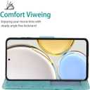 Case for Honor X9 4G/Honor X9 5G/Honor X30/Honor Magic4 Lite Wallet Case with Tempered Glass Screen Protector, Flower Leather Flip Credit Card Holder Stand Phone Cover for Huawei Honor X9 Green