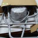 Drive Medical 11148-1 Folding Steel Bedside Commode Chair, Portable Toilet, Supports Individuals Weighing Up To 350 Lbs, with 7.5 Qt. Bucket and 13.5 Inch Seat, Grey